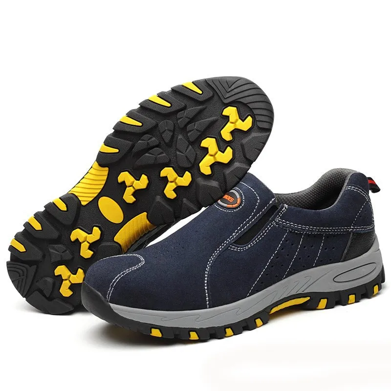 Steel Toe Safety Work Shoes Slip On Casual Mens Puncture Proof Boots