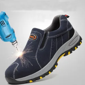 Steel Toe Safety Work Shoes Slip On Casual Mens Puncture Proof Boots
