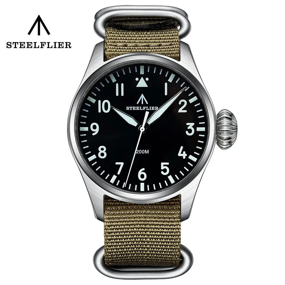 Steeldive SF743 43mm Big Pilot Quartz Watch