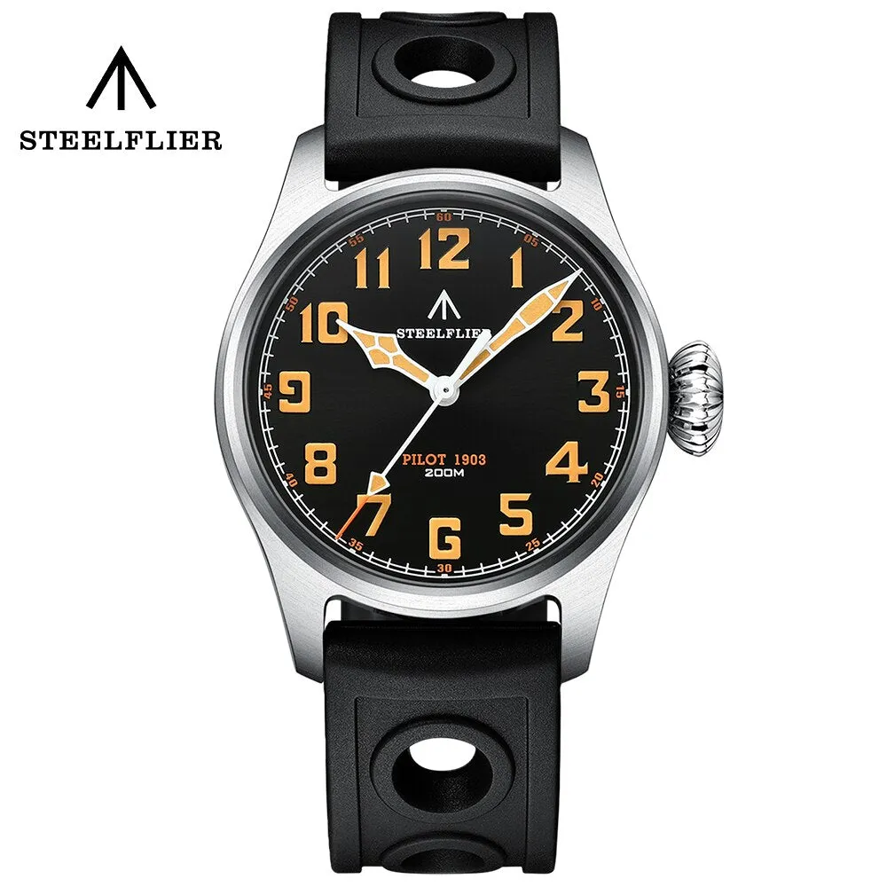 Steelflier 39mm VH31 Pilot Watch SF740V Onion Crown