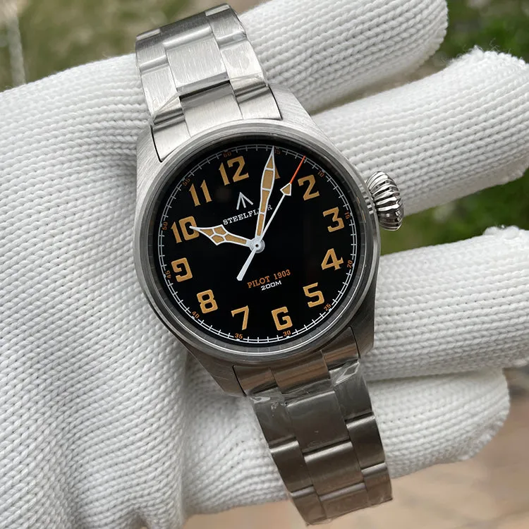 Steelflier 39mm VH31 Pilot Watch SF740V Onion Crown