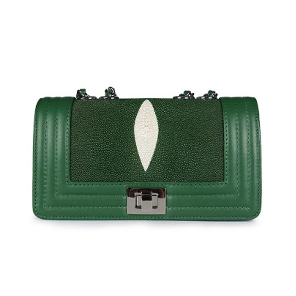 Stingray Leather Shoulder Bag