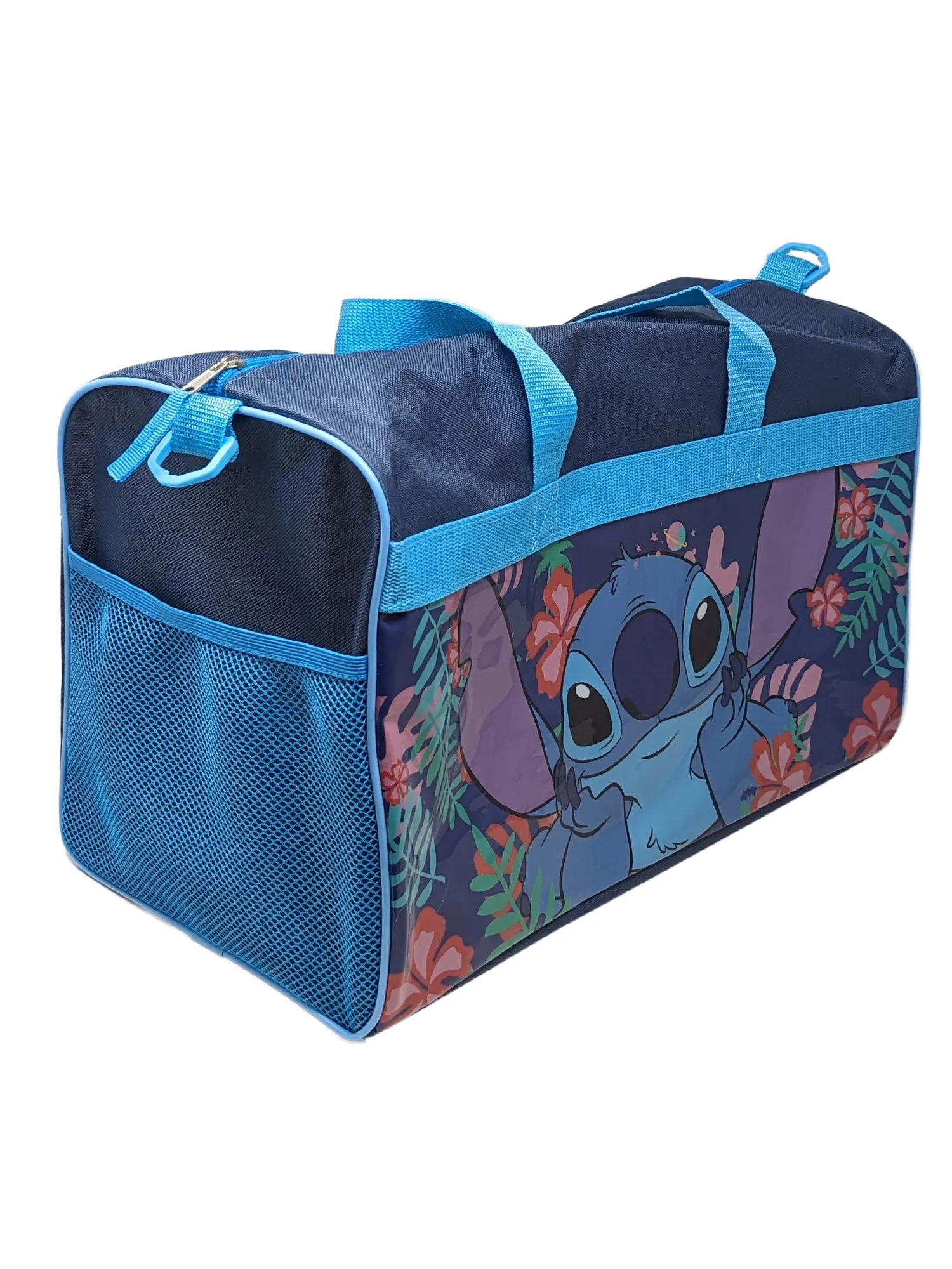 Stitch Duffel Bag 17" Detachable Shoulder Strap & Zipper Mesh Accessories Pouch
