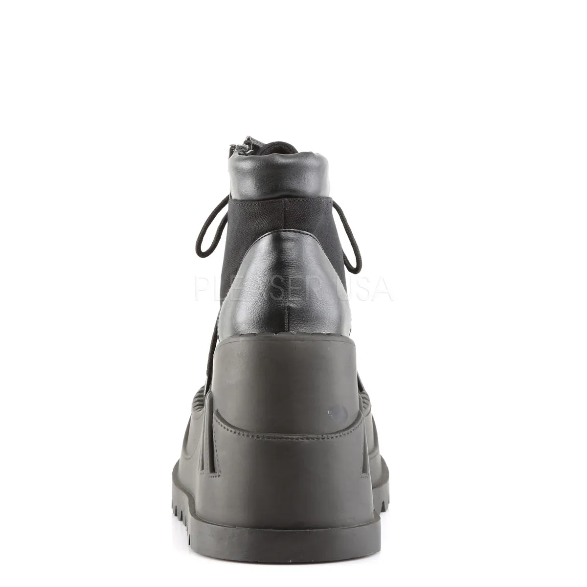 STOMP-10  Black Canvas-Vegan Leather