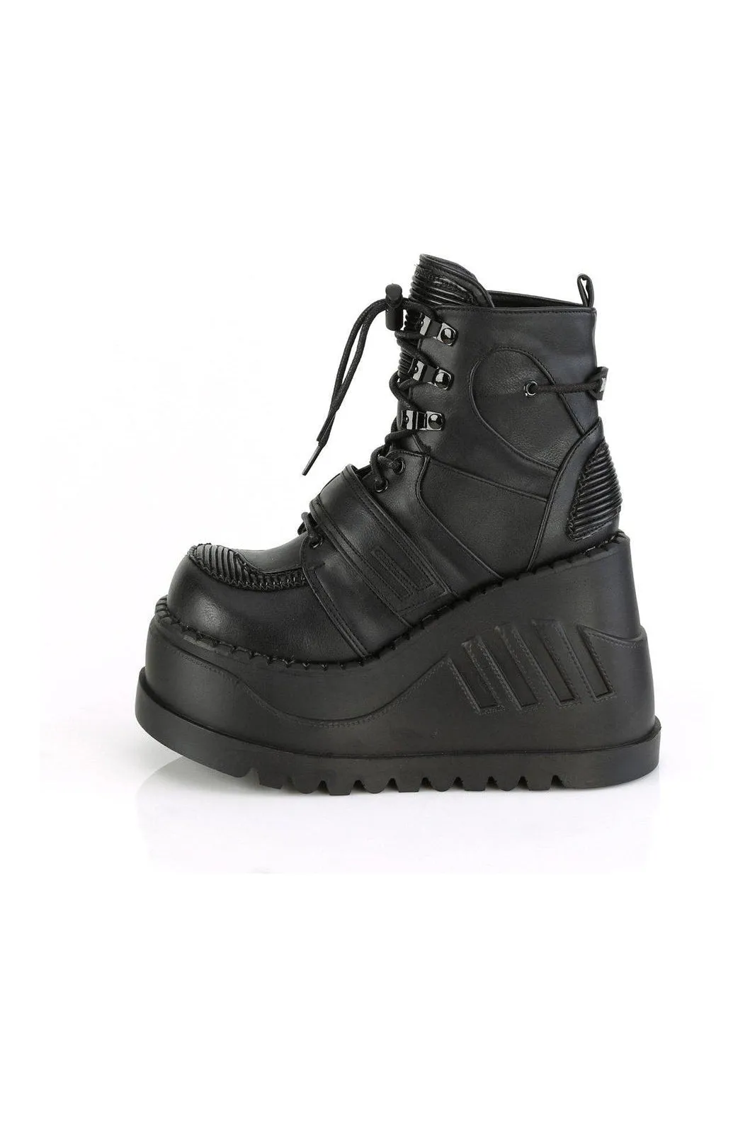 STOMP-13 Ankle Boot | Black Faux Leather