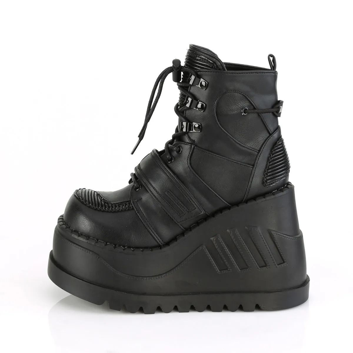 STOMP-13  Black Vegan Leather