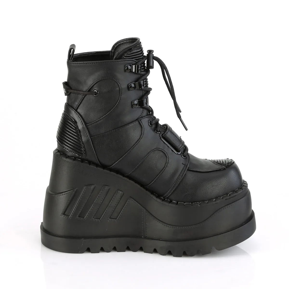 STOMP-13  Black Vegan Leather