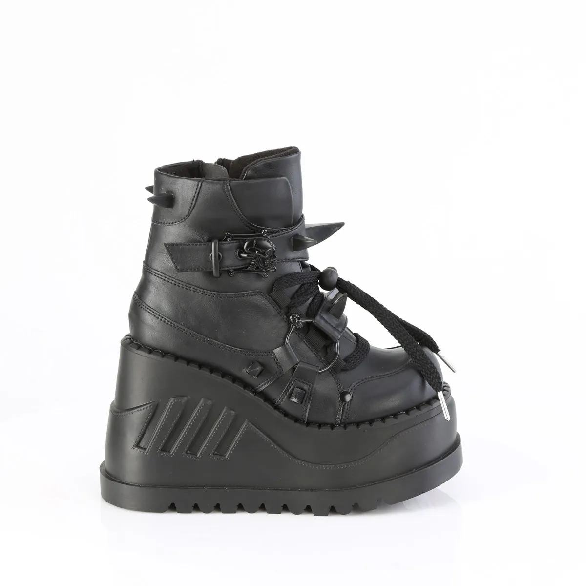 STOMP-60  Black Vegan Leather