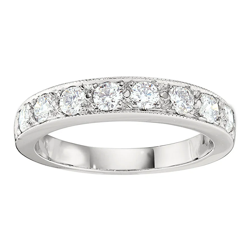 Straight Diamond Wedding Band .08CT Diamonds