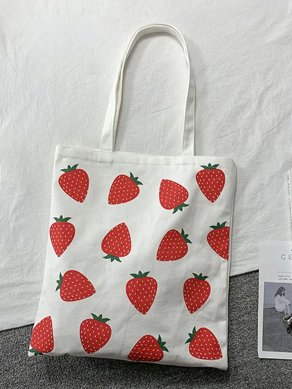Strawberry All Over Canvas Bag