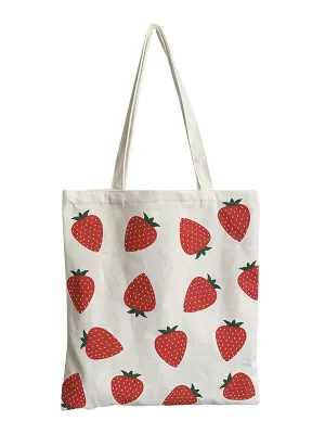 Strawberry All Over Canvas Bag