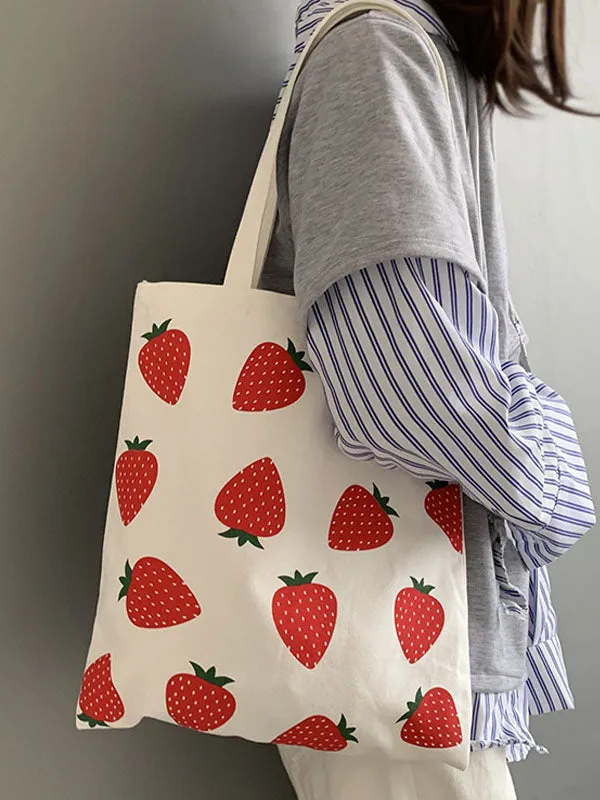 Strawberry All Over Canvas Bag