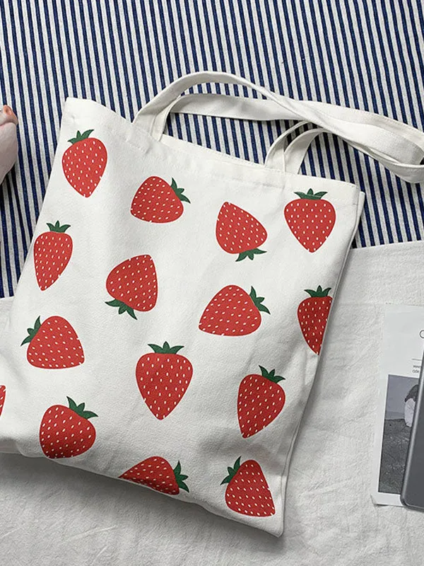 Strawberry All Over Canvas Bag