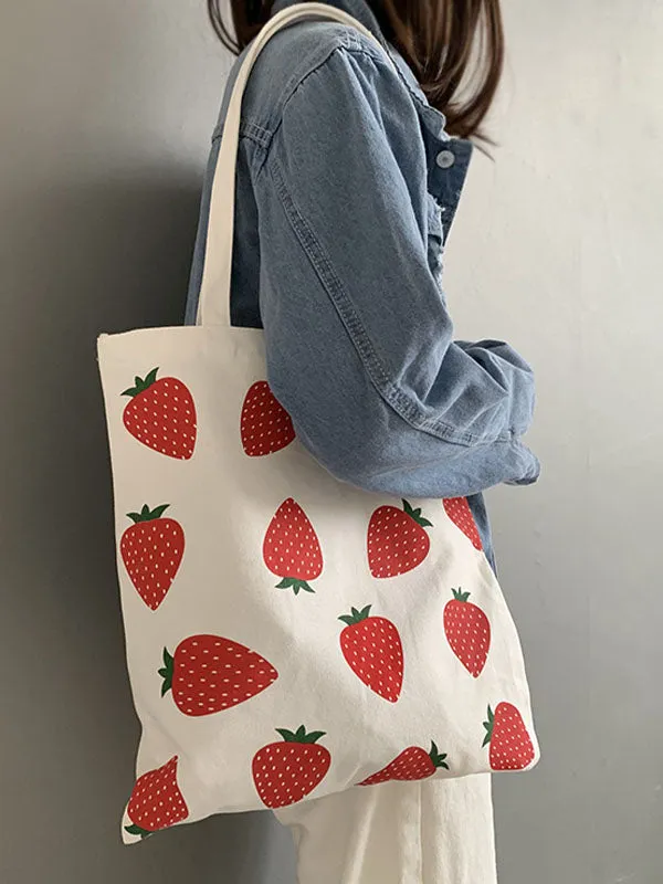 Strawberry All Over Canvas Bag