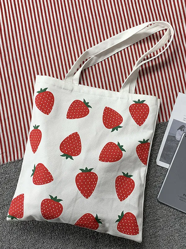Strawberry All Over Canvas Bag