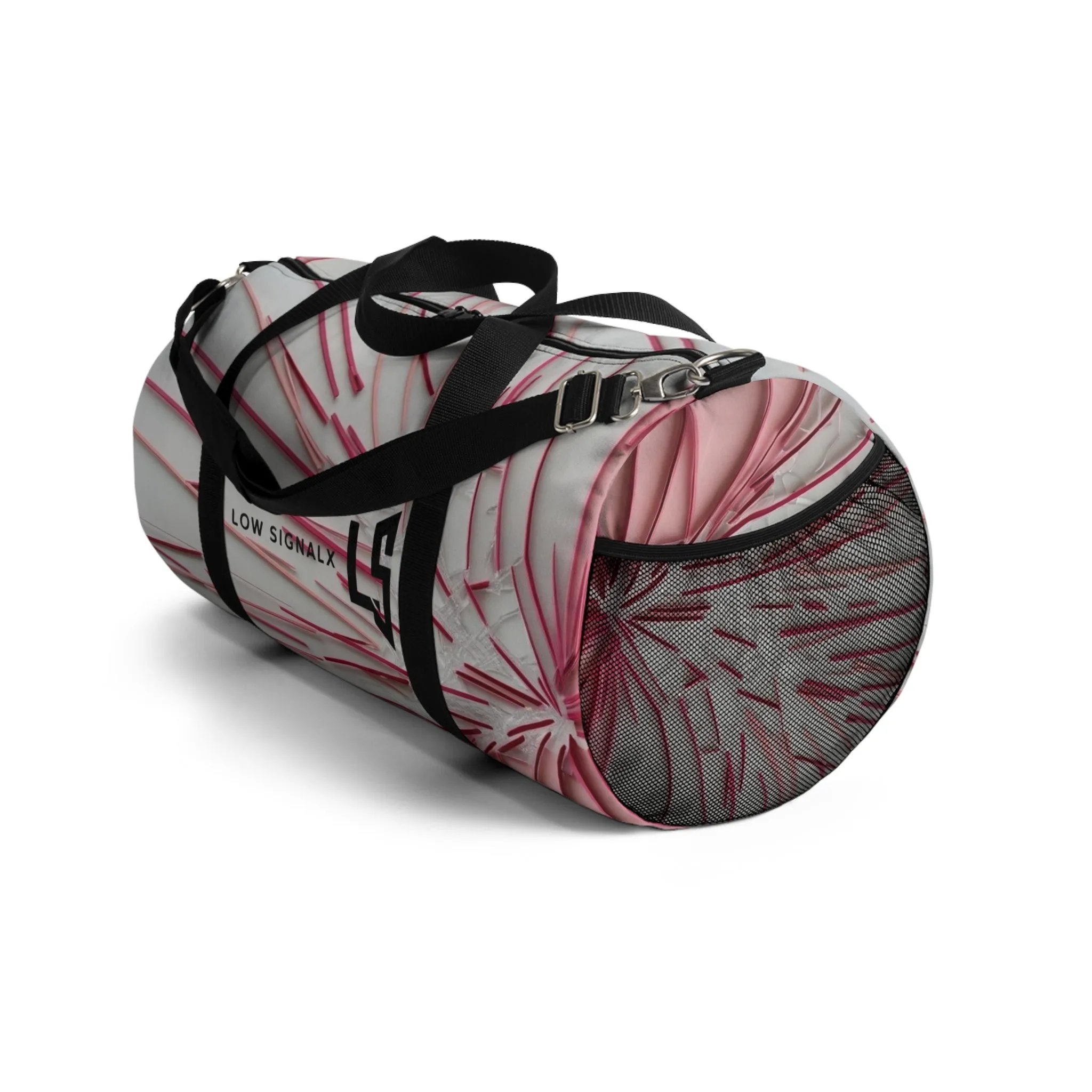 Stylish Pink Pattern Duffel Bag - Perfect for Travel & Gym