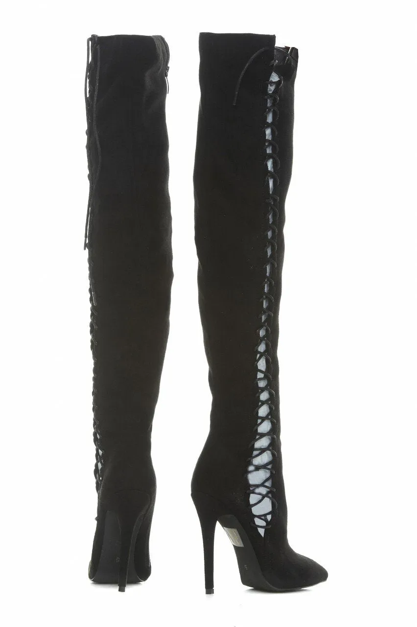 Suede Lace Up Boots