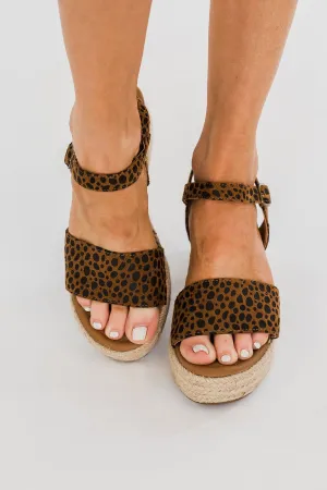 Sugar Koko Wedges- Tan Cheetah