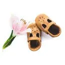 T Strap Shoe - Camel tan