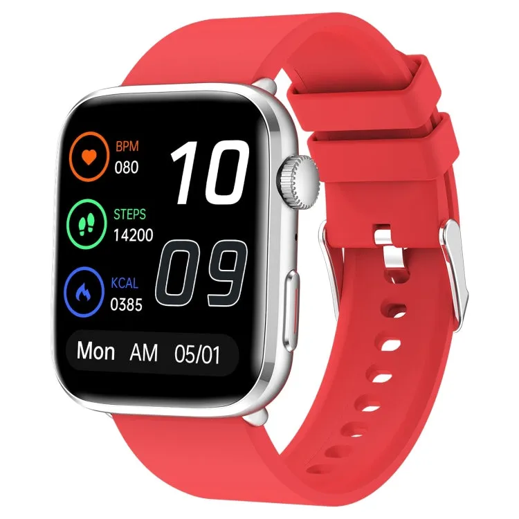 T92 1.81 inch IPS Square Screen Smart Watch, Heart Rate / Blood Oxygen / Blood Pressure(Red)