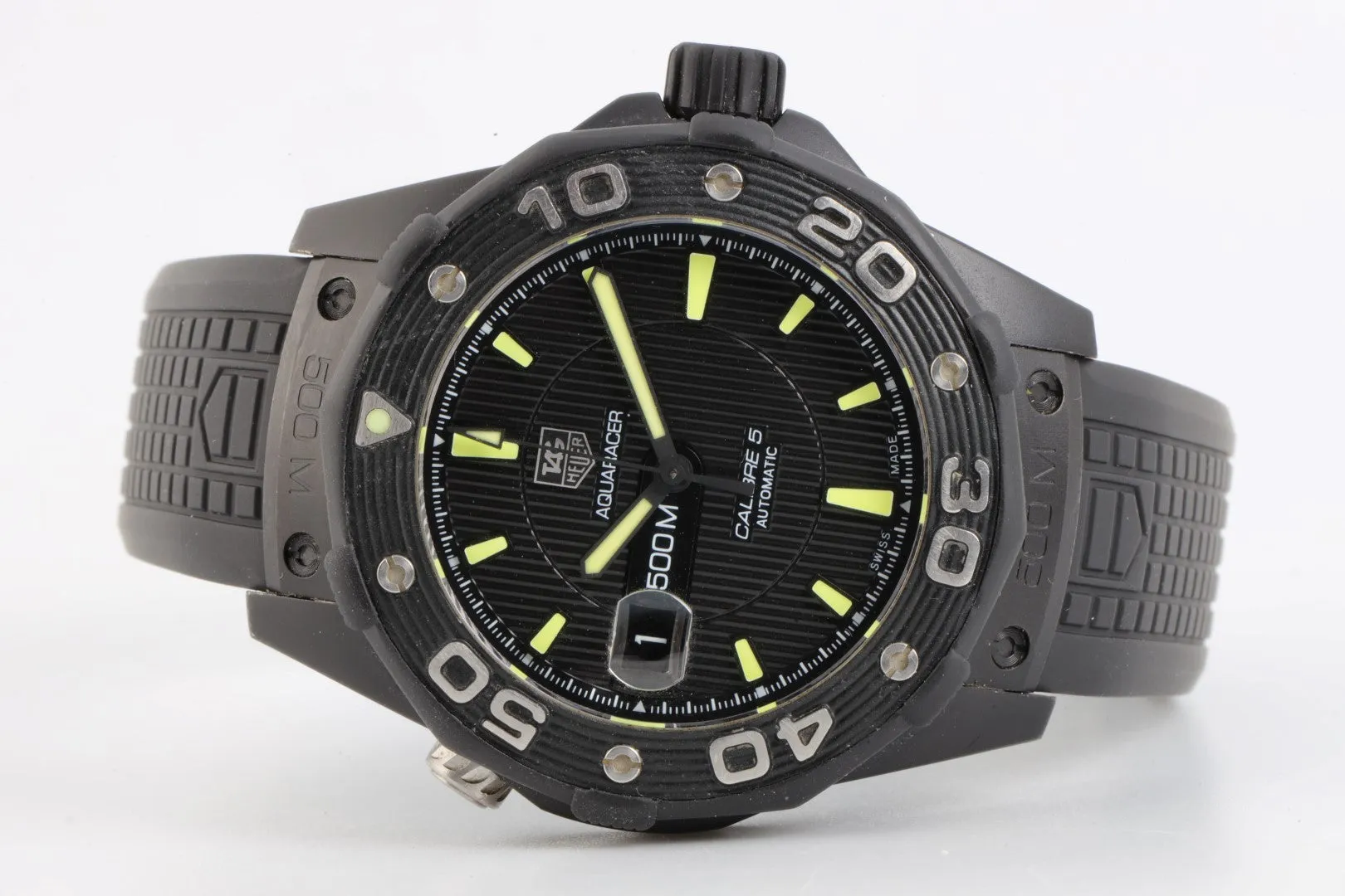 Tag Heuer Aquaracer WAJ2180 Titanium Black PVD 43mm Men's Watch