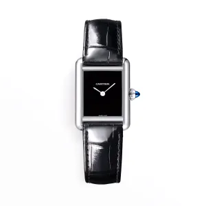 Tank Must Watch with Black Lacquered Dial