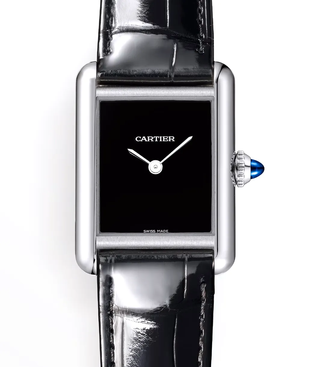 Tank Must Watch with Black Lacquered Dial