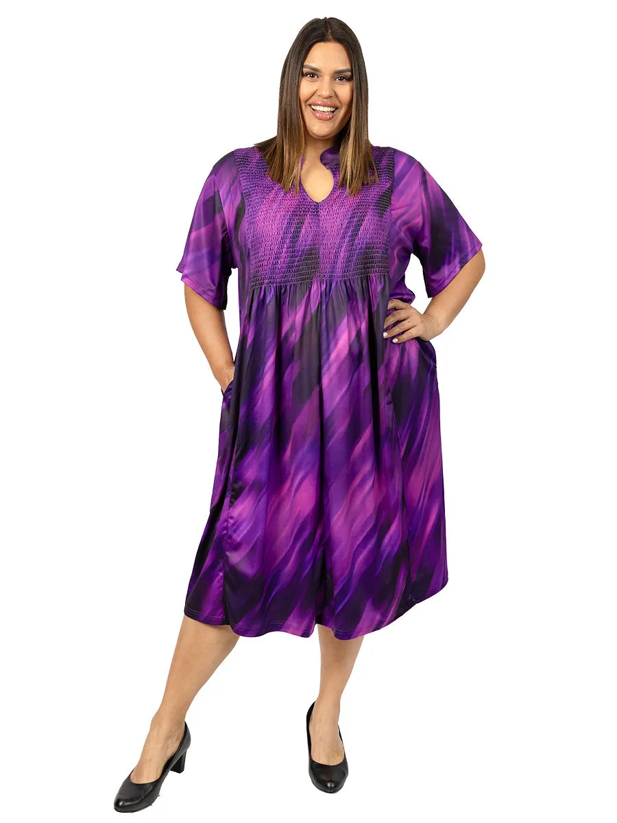 Tanner Dress - Purple Print*