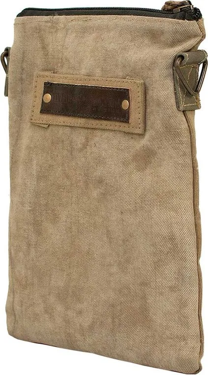 Teach Peace Recycled Tent Crossbody