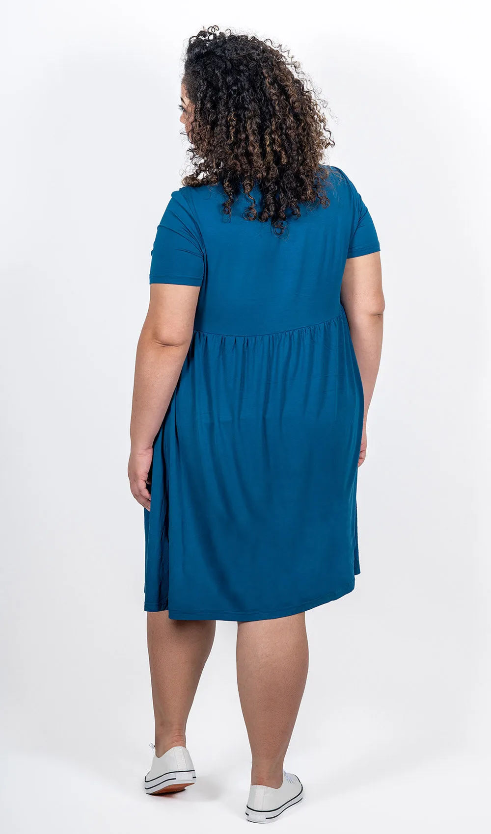 Teal Pocket Tee Dress