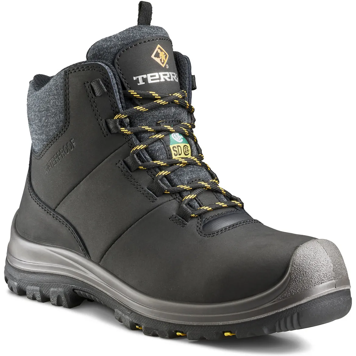 Terra Women's Findlay 6" Comp Toe Waterproof Comp Toe Work Boot- Black- 839LBK