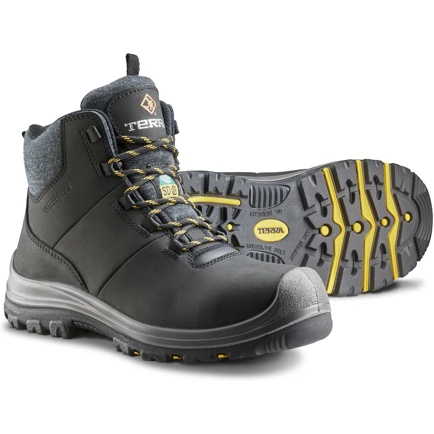 Terra Women's Findlay 6" Comp Toe Waterproof Comp Toe Work Boot- Black- 839LBK