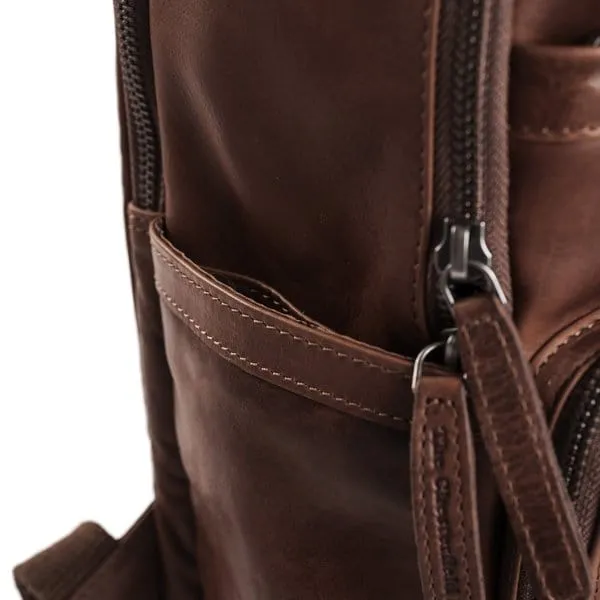 The Chesterfield Leather Backpack Brown Austin