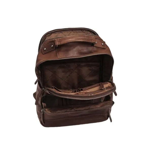The Chesterfield Leather Backpack Brown Austin