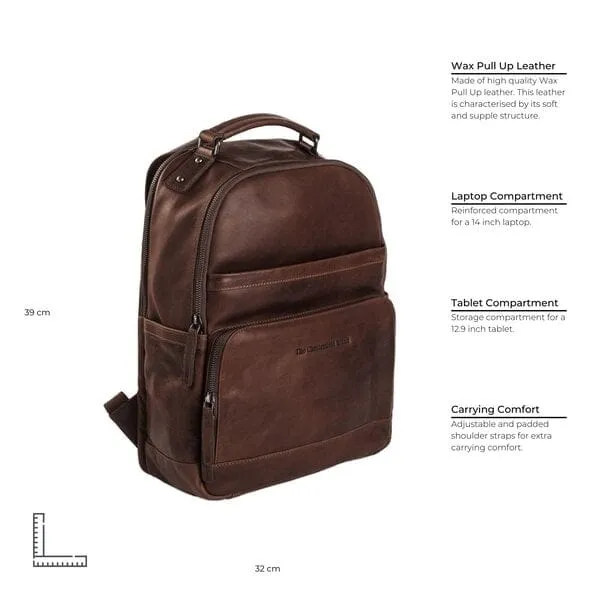 The Chesterfield Leather Backpack Brown Austin