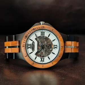 The Mechanical - Olive & Ebony Wood Watch