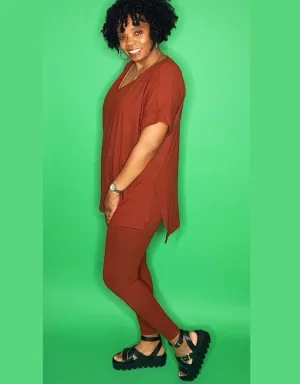 The Weekend Set Curvy Dark Rust