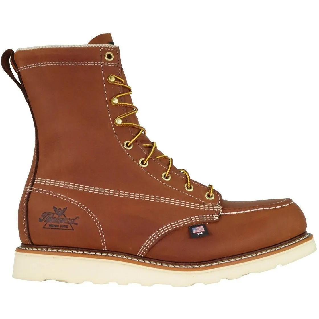 Thorogood Men's USA Made Amer. Heritage 8" Steel Toe Wedge Work Boot 804-4208