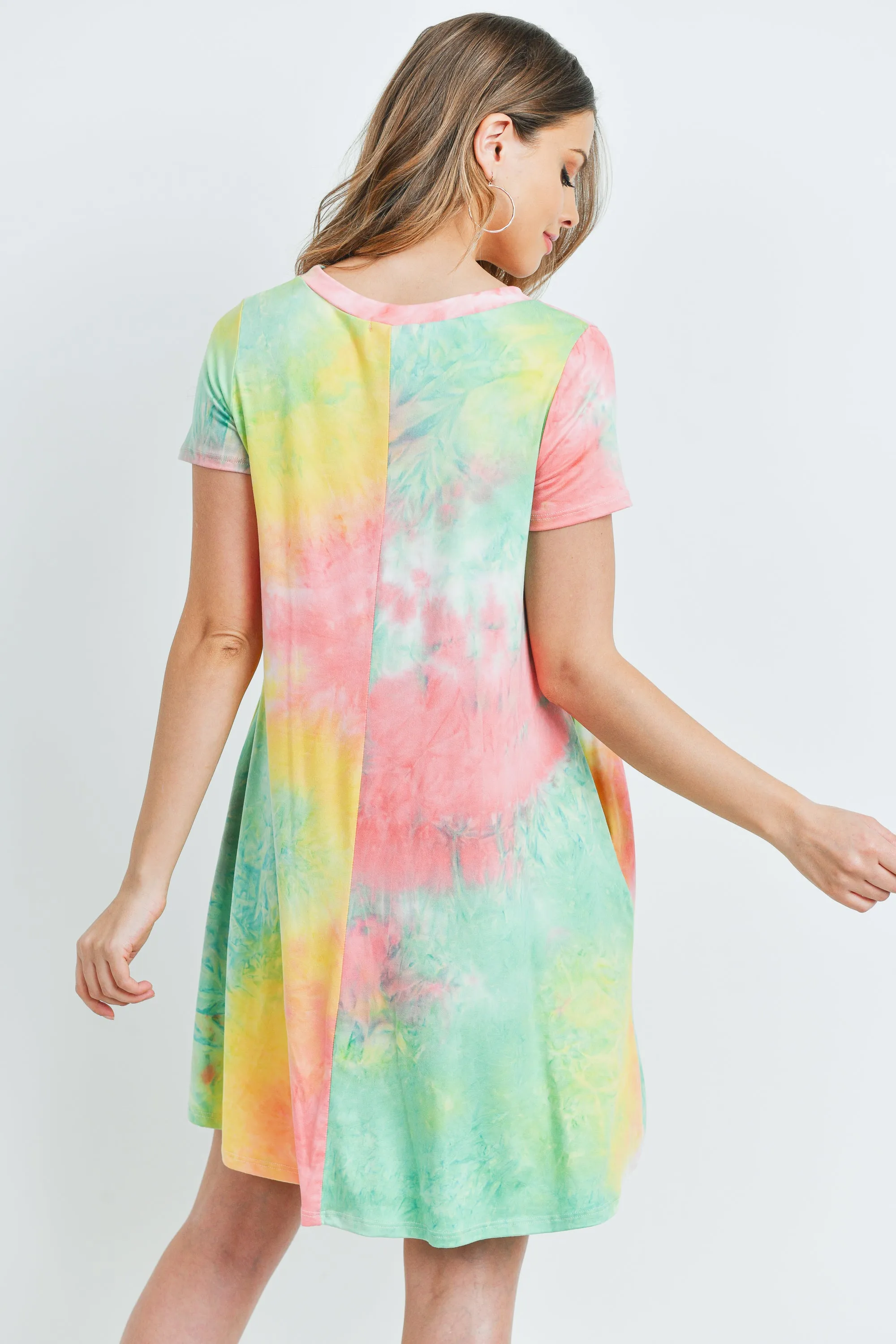 Tie Dye Cinch Waist Dress