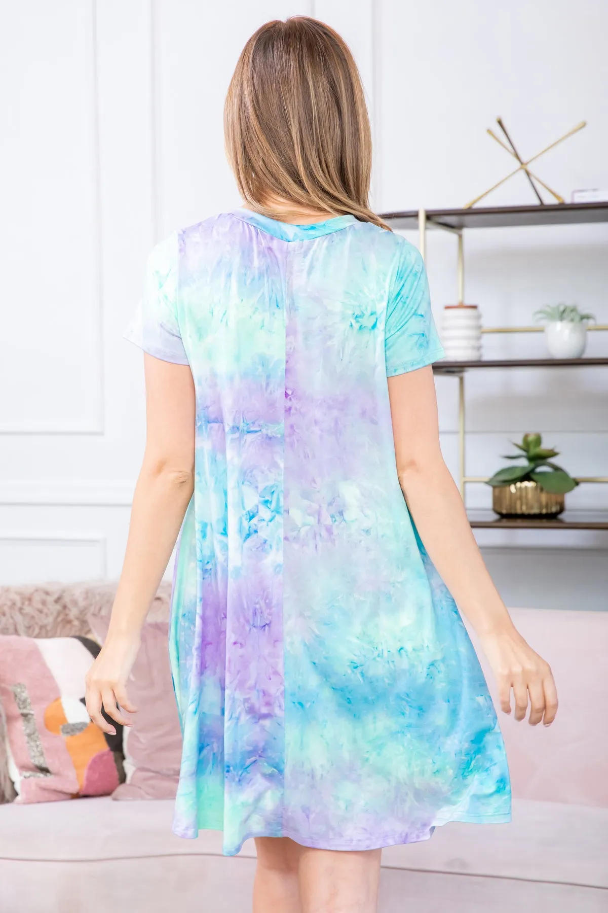 Tie Dye Cinch Waist Dress