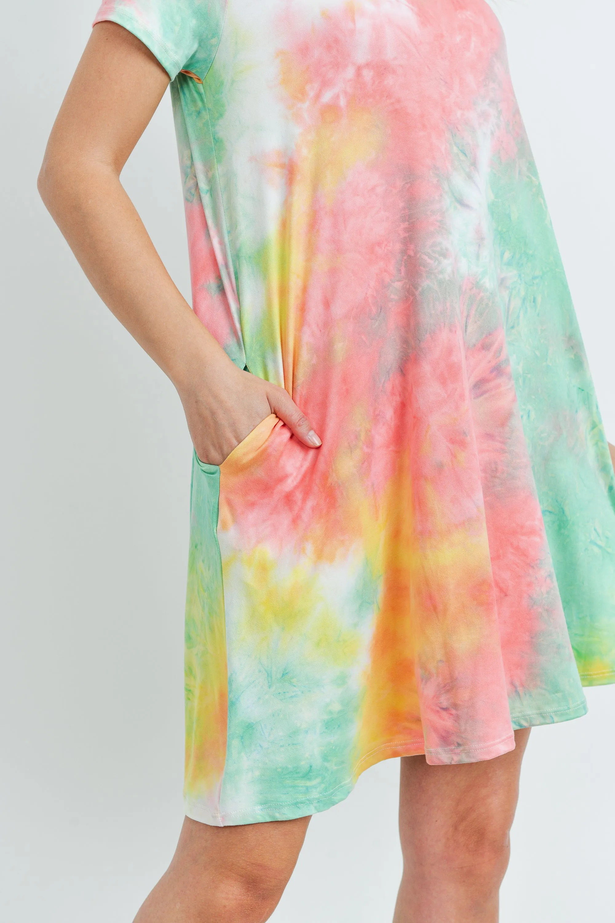 Tie Dye Cinch Waist Dress