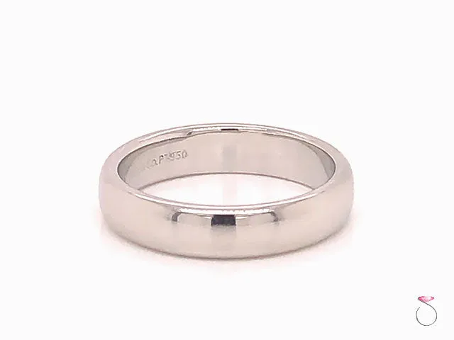 Tiffany & Co. Platinum Classic Wedding Band, 4.45 mm Wide Size 7