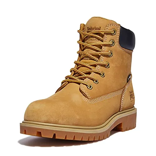 Timberland PRO Women's Direct Attach 6 Inch Steel Safety Toe Insulated Waterproof Industrial Work Boot, Wheat Nubuck, 8.5