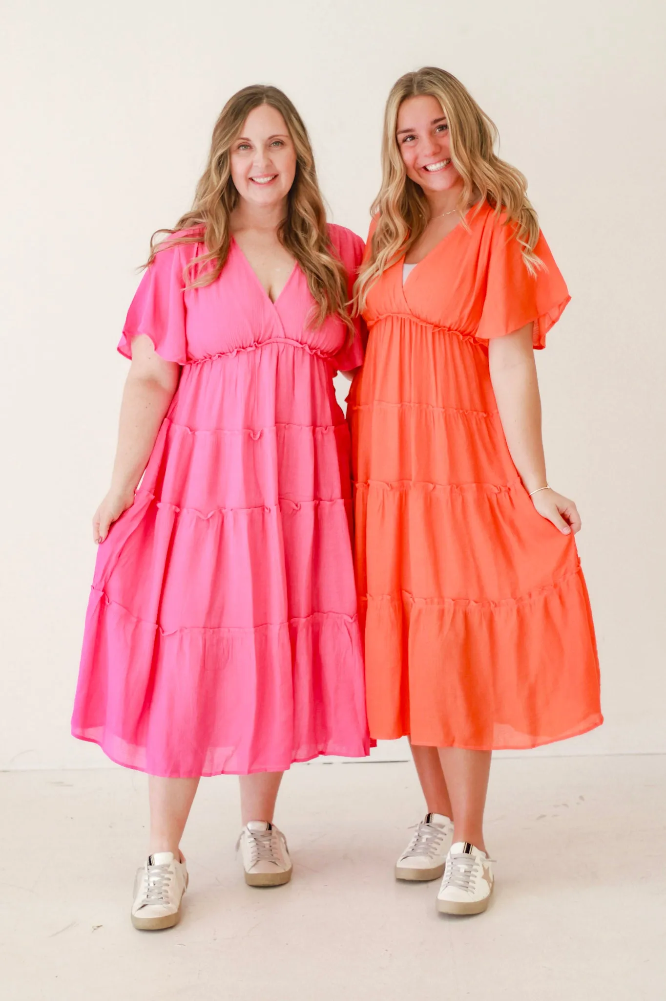 Time to Breathe Dress in Tangerine