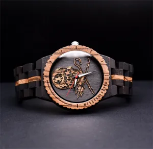 Timeless Elegance: Classic Men's Skeleton Wooden Watch for Distinctive Style