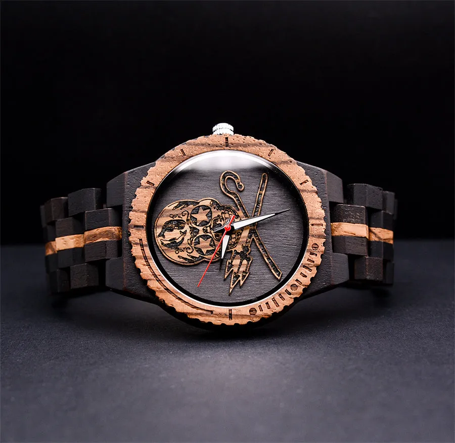 Timeless Elegance: Classic Men's Skeleton Wooden Watch for Distinctive Style