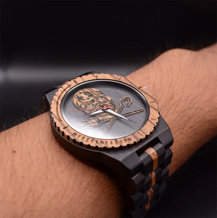 Timeless Elegance: Classic Men's Skeleton Wooden Watch for Distinctive Style