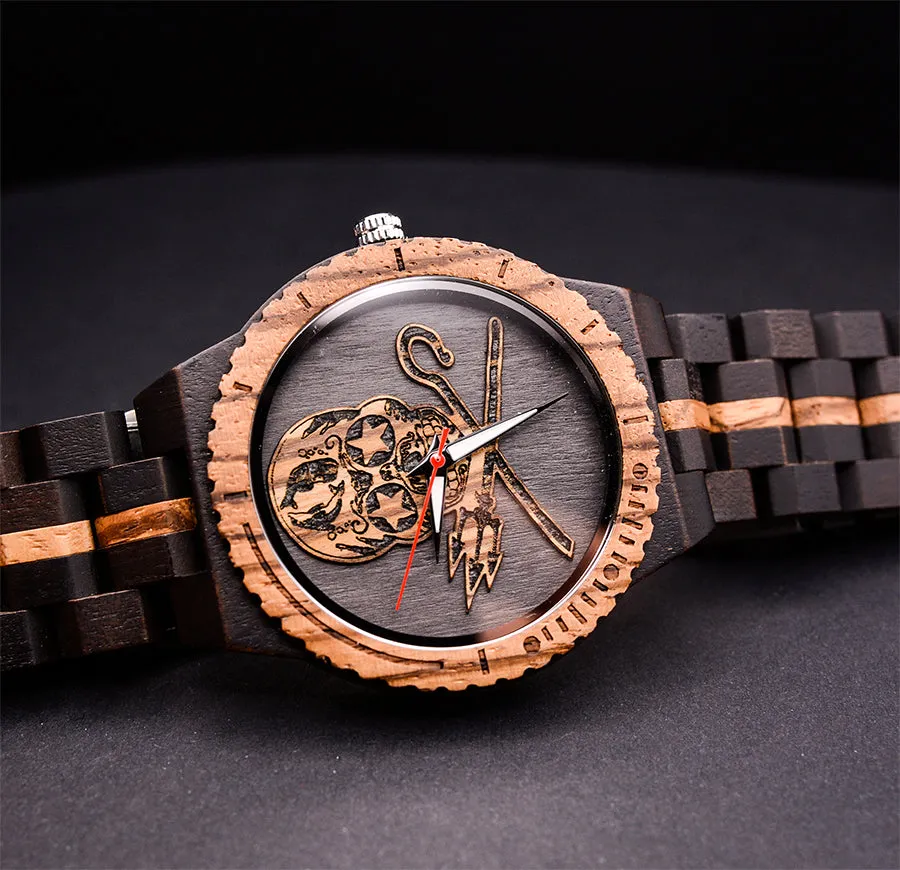Timeless Elegance: Classic Men's Skeleton Wooden Watch for Distinctive Style