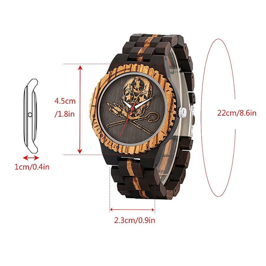 Timeless Elegance: Classic Men's Skeleton Wooden Watch for Distinctive Style