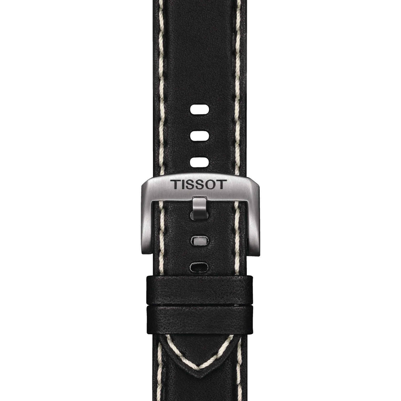 Tissot Cinturino SuperSport Watch Chrono Black Leather White King Sitch Wanders Steel T600.044.982